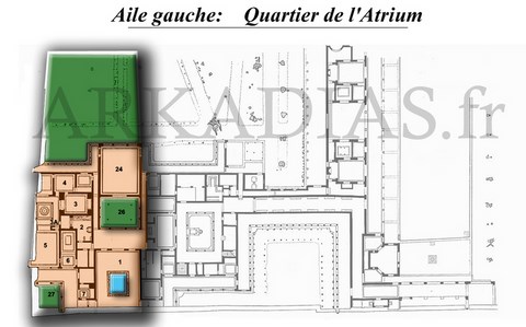 Plan du Quartier Atrium de la villa de Poppée à Oplontis